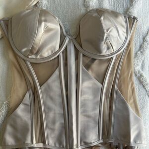 Perfect Corset - Muse Satin Cream Corset